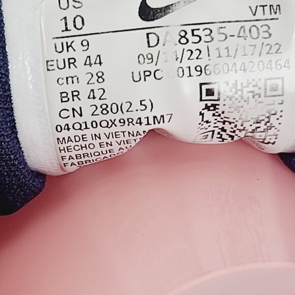 Nike Men's Navy Crimson Red Air Zoom Structure 24 Athletic Running Shoes Size 10 - Picture 6 of 7